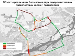 Объекты реализации больного и двух внутренних малых колец г. Красноярска